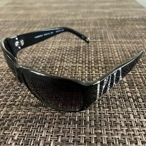 FOSSIL Kimberly PS3710 001 sunglasses black w/rhinestone zebra-stripe accents